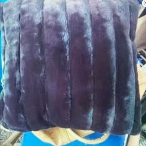 New Velour Black Velvety Throw Pillow